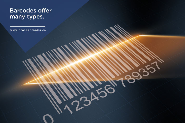 Barcodes offer many types