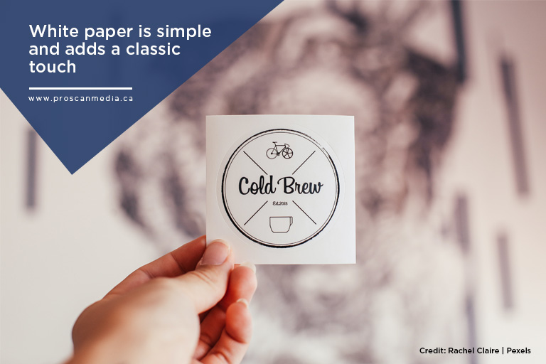 White paper is simple and adds a classic touch